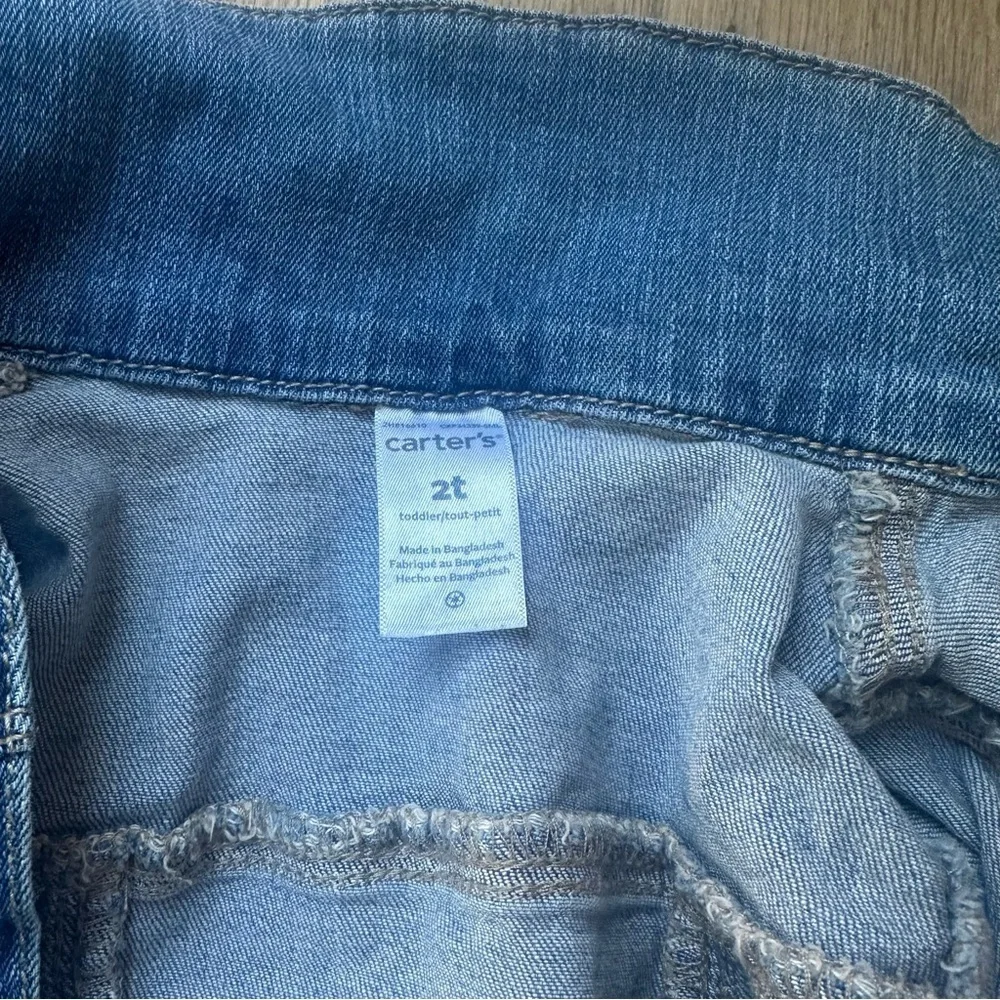 Carter’s Girls 2T Denim Jean Jacket 99% Cotton Classic Blue